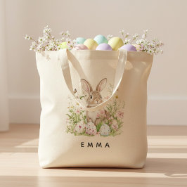 Sac à main personnalisé de lapin de Pâques avec no