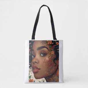 Sac à main portrait floral afrocentrique Serenit