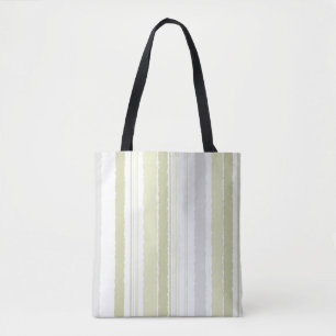 Sac à main rayé aquarelle vert sauge gris