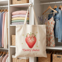 Sac à main sucré aux fraises | Aquarelle mignonne