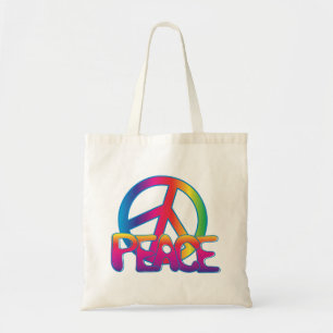 Sac à main symbole de paix coloré