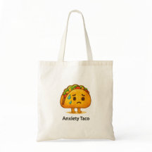 Sac à main Taco Anxiété Mignon Sac réutilisable po
