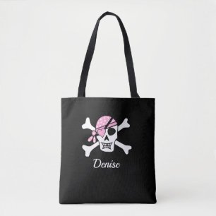 Sac à main tête de mort pirate fille noire