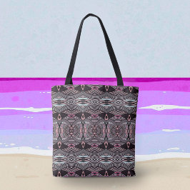 Sac à main tribal abstrait Marées roses