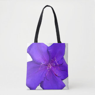 Sac à main vibrant violet – Art botanique audacieu