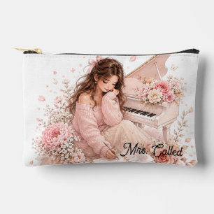 Sac à Maquillage Fleurs Piano Rose Tendre Modifiab