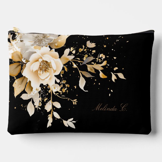 Sac à maquillage floral Elegance sans effort (Recto)