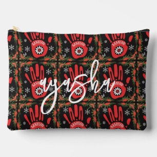 Sac à Maquillage Rouge et Noir MMIW Amérindien