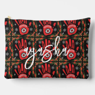 Sac à Maquillage Rouge et Noir MMIW Amérindien