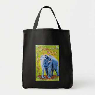 Sac à provisions réutilisable de thème d'éléphant