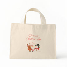 Sac à rennes Père Noël Snowman de Noël personnalis