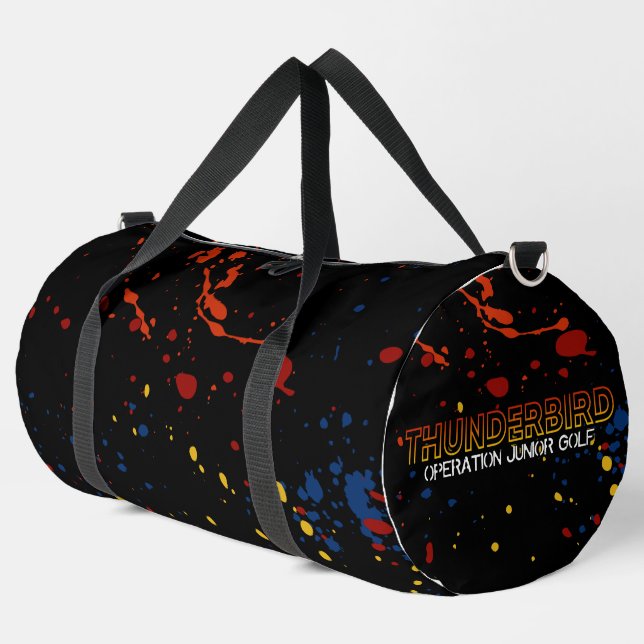 Sac à roulettes Thunderbird Golf - Black Splatter (Coin gauche)