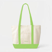 Sac à toile vert et blanc pour Emma