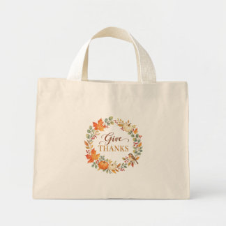 Sac à Tote Aquarelle de Remerciement d'Automne