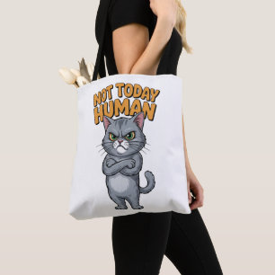 Sac à Tote Attitude de Chat Drôle