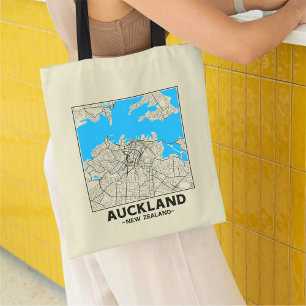 Sac à Tote Carte de la ville d'Auckland, Nouvelle-