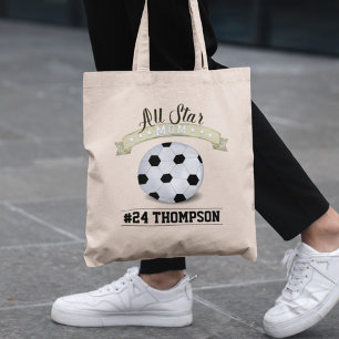 Sac à Tote Personnalisé All-Star Maman de Football