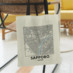 Sac à Tote Plan de la Ville de Sapporo, Japon