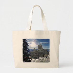 Sac à Tote Scène de Noël avec Cathédrale