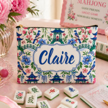 Sac à tuiles de Mahjong en style chinois personnal