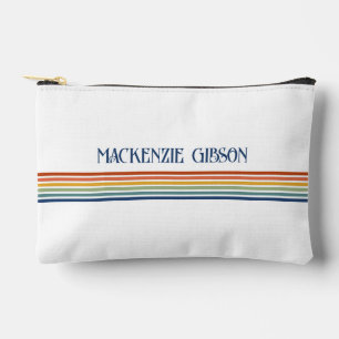 Sac Accessoire à Rayures Minimalistes Monogrammé R