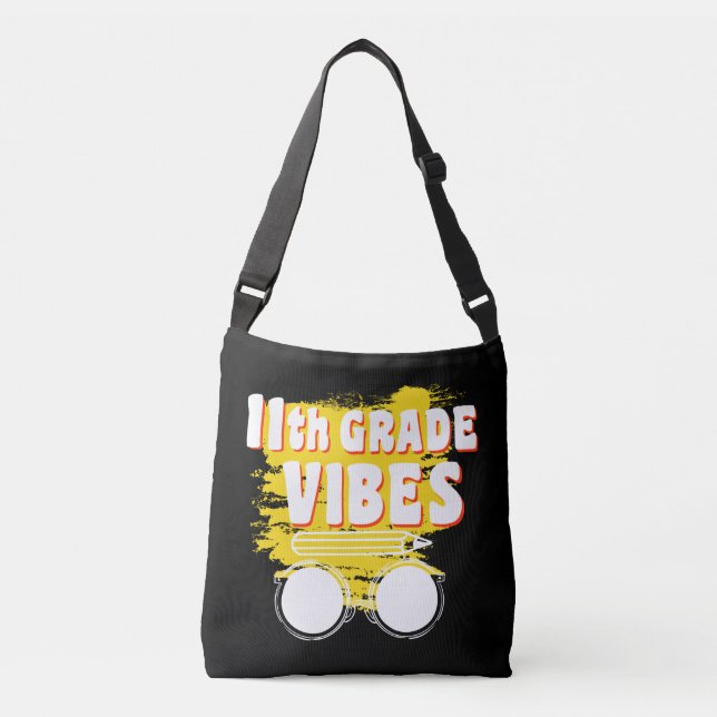 Sac Ajustable 11e Grade Vibes Shirt back To School First Day (Devant)