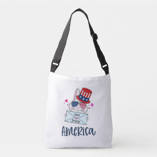 Sac Ajustable 4 juillet lapin avec les Etats-Unis Drapeau lunett