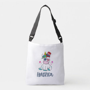 Sac Ajustable 4 juillet Unicorne avec les États-Unis Drapeau lun