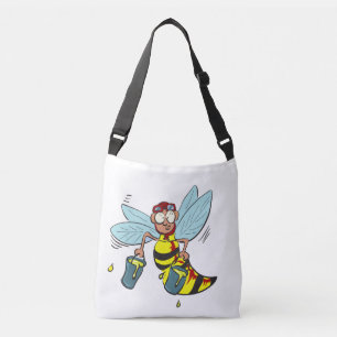 Sac Ajustable Abeille de guêpe à cheval avec deux seaux de miel