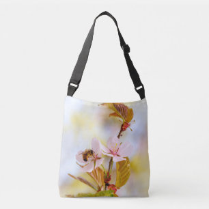 Sac Ajustable Abeille Sur Une Fleur De Cerise