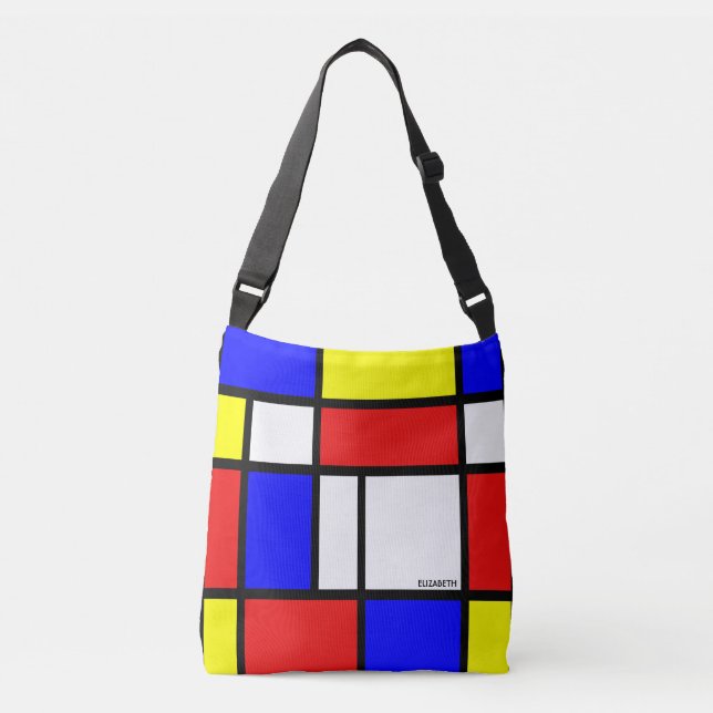 Sac Ajustable Abrégé sur jaune bleu rouge blanc de modernisme (Devant)