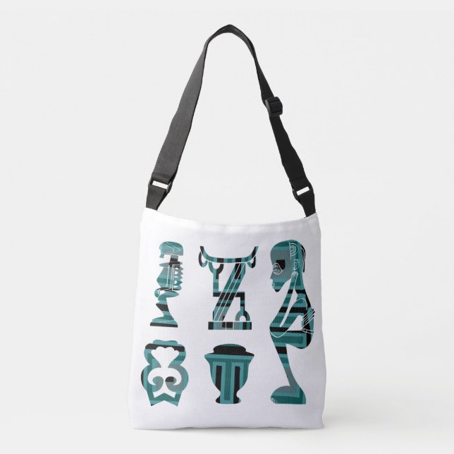 Sac Ajustable abstrait africain portrait moderne afro art (Devant)