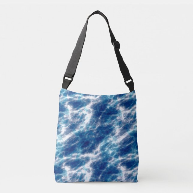 Sac Ajustable Abstrait bleu et blanc (Devant)