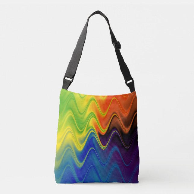 Sac Ajustable Abstrait Multicolore Ondulé (Devant)