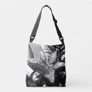 Sac Ajustable abstrait noir et blanc moderne