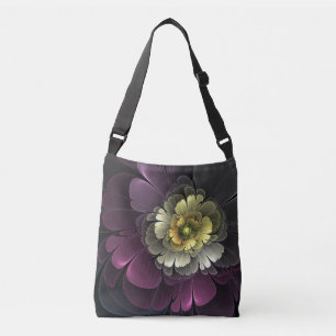 Sac Ajustable Abstrait Purpur moderne Khaki Gris Fleur fractale