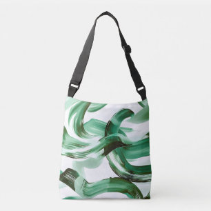 Sac Ajustable Abstrait Traits de Pinceau Vert Minimal Moderne