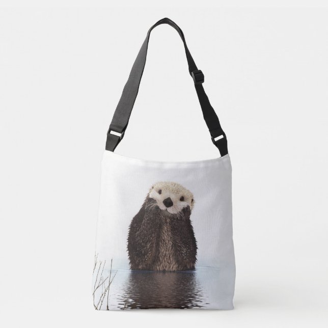 Sac Ajustable Adorable Otter souriant dans le lac (Devant)