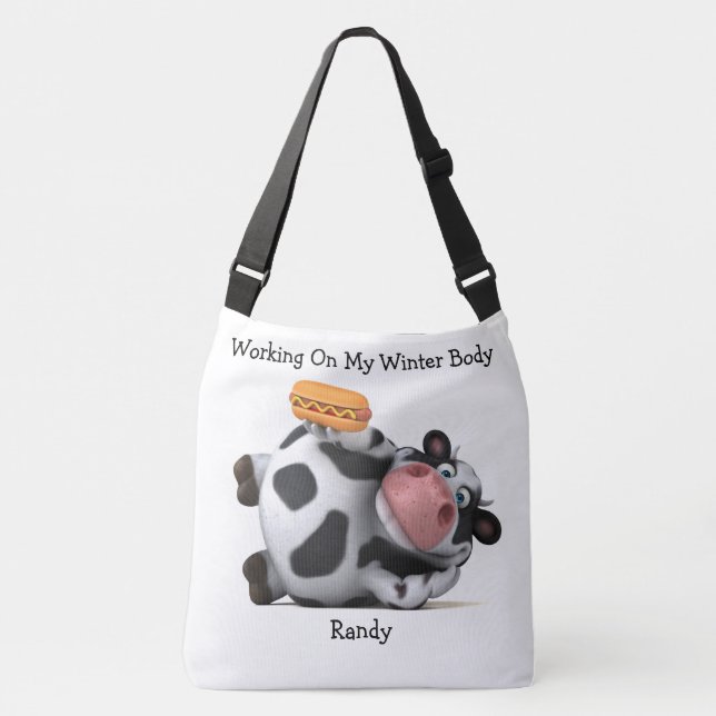 Sac Ajustable Adorables Vache Chubby 3D Avec Hotdog (Devant)