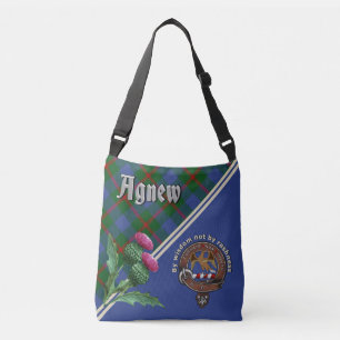 Sac Ajustable Agnew Clan Badge & Tartan Crossbody Bag