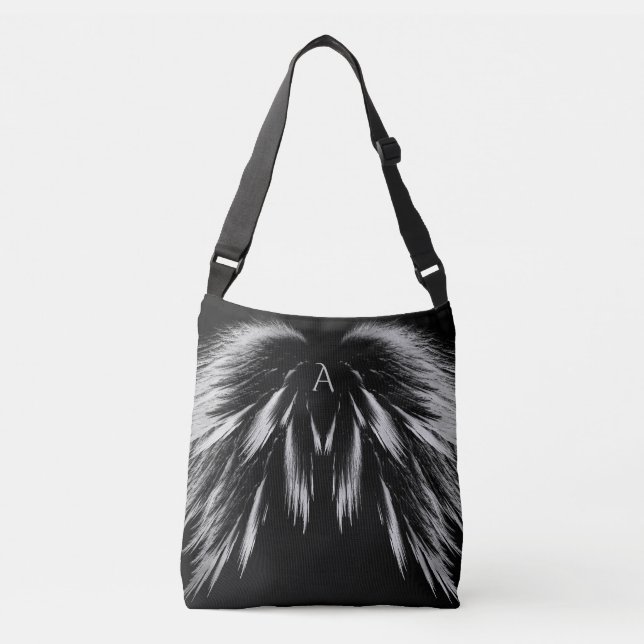 Sac Ajustable AILES D'ANGE Monogramme Gris Noir (Devant)