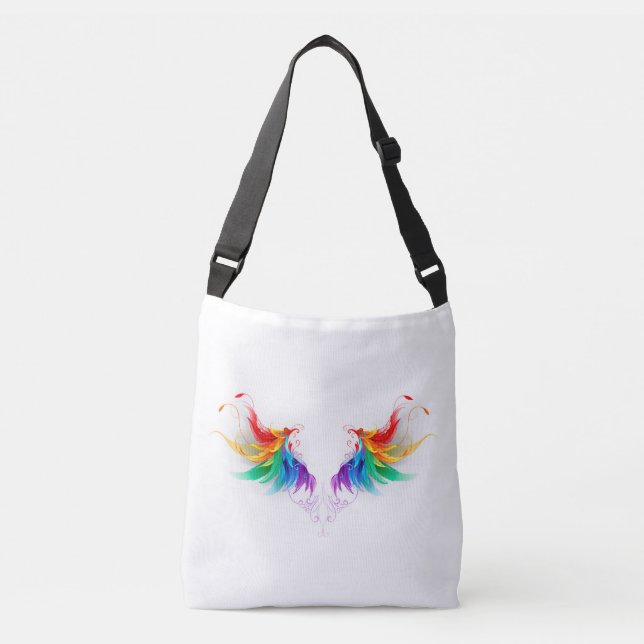 Sac Ajustable Ailes fluffy arc-en-ciel (Devant)