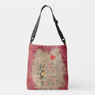 Sac Ajustable Alice, citation vintage de collage de &Rabbit fou
