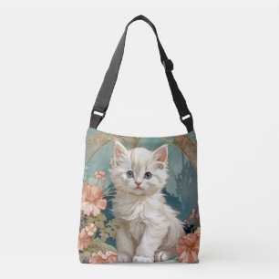 Sac Ajustable Alphonse Mucha Style Chat blanc