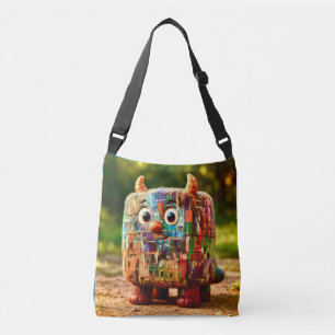 Sac Ajustable Amis Bizarres – Affiche de Monstre Cube Patchwork