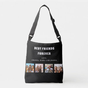 Sac Ajustable Amis pour toujours noir blanc photo nom collage