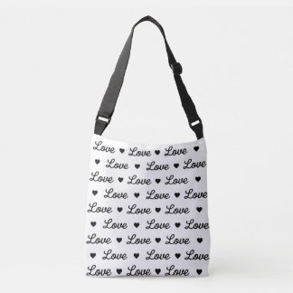 Sac Ajustable Amour élégant noir et blanc