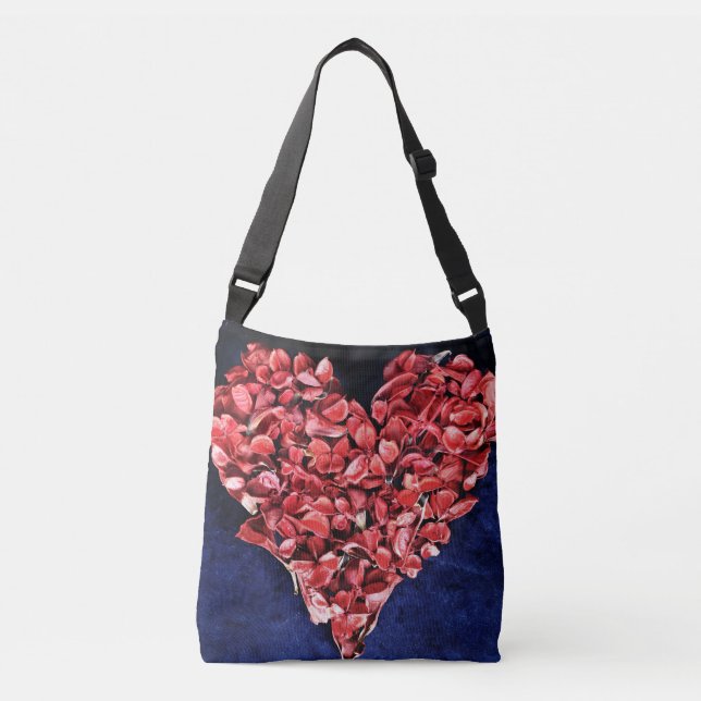 Sac Ajustable Amour romantique Rose Petal Red Heart (Devant)