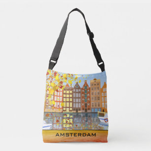 Sac Ajustable Amsterdam City Canal Autumn Colorée Fall Bag