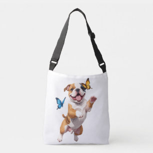 Sac Ajustable Anglais Bulldog Vector Jouer Butterfly Amour amusa